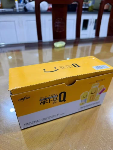 Nhấp để xem toàn màn hình Nước uống giải rượu, thải độc gan Hàn Quốc Ready Q hộp 10 chai x 100ml Korean Red Ginseng photo review